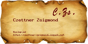 Czettner Zsigmond névjegykártya