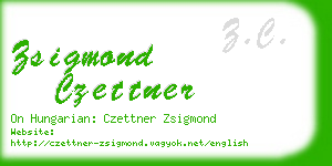 zsigmond czettner business card